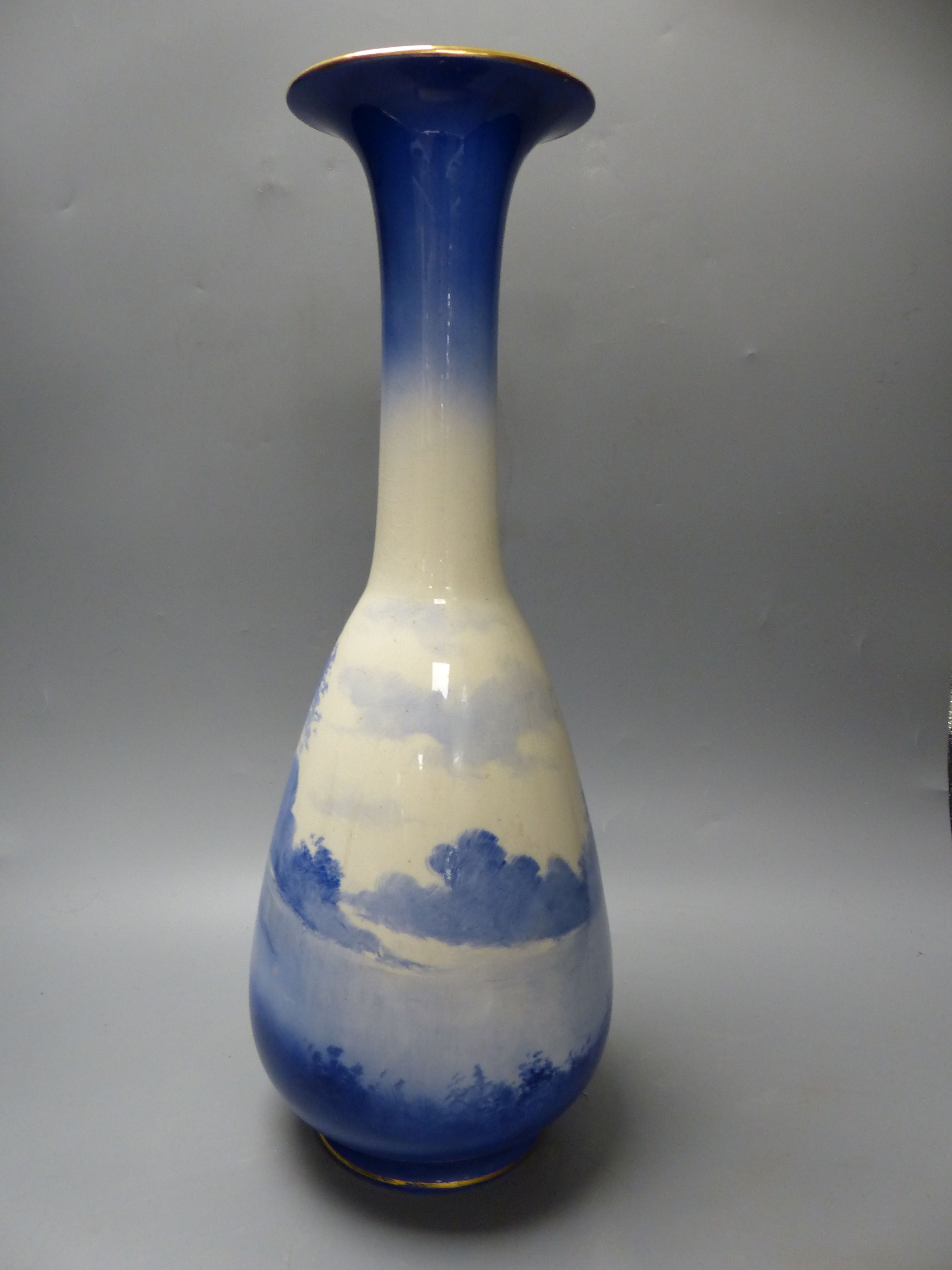 A large Royal Doulton Blue Children bottle vase, height 47cm